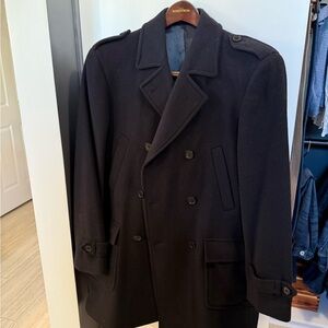 John Varvatos Men’s Black Double-Breasted Coat